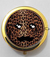 BlackKey Leopard Print Pattern 3-Compartment Decorative Pocket Gift Box Case Organizer for Pill, Color 2 -1909