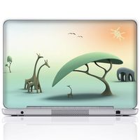 Meffort Inc 14 Inch Laptop Notebook Skin Sticker Cover Art Decal (Free Wrist pad) - Cute Giraffe