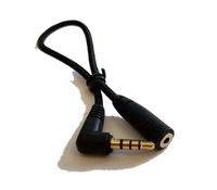 ienza Replacement 3.5mm 4-Pole Male to 2.5mm 3-Pole Female Angled Adapter