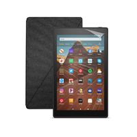 Fire HD 10 Tablet (64 GB, Black, With Special Offers) + Amazon Standing Case (Charcoal Black) + Nupro Screen Protector (2-pack)
