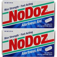 NoDoz 200mg Maximum Strength Alertness Aid, 60 Caplet Twin Pack