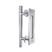 SMARTSTANDARD 12" Flush Set Stainless Steel Pull Door Hardware Handle
