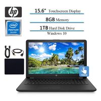 HP 15.6" HD 2019 New Touch-Screen Laptop Notebook Computer, Intel Pentium Quad-Core N5000 (up to 2.7 GHz), 8GB DDR4, 1TB HDD, Bluetooth, Wi-Fi, HDMI, Webcam, Win 10