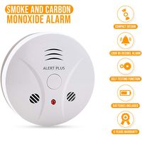 Smoke and Carbon Monoxide Detector - Battery Operated Smoke CO Alarm Detector Combo Unit (5 Years Warranty)