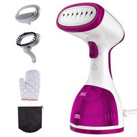 Homitt Steamer for Clothes, Travel Steamer with Leak-Proof Design& 35s Fast Heat -up, 7/1 Portable Steamer, 1000W Powerful Garment Steamer with 260ml Large Capacity