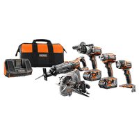 RIDGID TOOL COMPANY R9652 18V Tool Combo Kit (5 Piece)