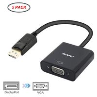 DisplayPort to VGA 5 Pack, Benfei Gold-Plated DP to VGA Adapter (Male to Female) Compatible for Lenovo, Dell, HP, ASUS