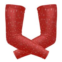 Fashion Sports Arm Supports Christmas Dear Tree Red Basketball Shooter Sleeves Sunscreen Cuff Stretched Fabric for Football, Volleyball, Baseball Protection, Youth & Adult Sizes(1 Pair)