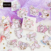 YaptheS 45 / Box Hawaii Pink Pig Stickers Decorative Seal Paste Stick Label School Office Supplies Children Gift School Office Supplies