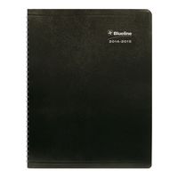 Blueline DuraGlobe Monthly Academic Planner, July 2014 - August 2015, Twin-Wire Binding, Soft Black Cover 11 x 8.5 inches, Sugarcane Based Paper, 1 Planner (CA235.21T-15)