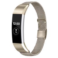 Meliya Replacement Metal Bands Compatible with Fitbit Alta/Fitbit Alta HR, Stainless Steel Metal Replacement Wristbands for Women Men (Small, 01 Vintage Gold)