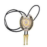 Bolo Tie for Men- Golden Initial Letter ABCDMJR to Z Western Cowboy Bolo Tie for Women