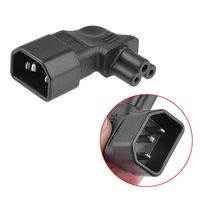 Moligh doll 1x IEC 320 C14 to C5 90 Degree Right Angled Sosket Power Adapter Extension