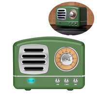 Enhanced Bass Retro Wireless Vintage Speaker Portable Stereo Speaker TF Card Slot,USB Port,Built-in Mic Outdoors,Beach,Home,Travel,Compatible for Android/iOS Devices(Olive Green)