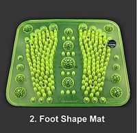 Reflexology Foot Massage Mat Stimulates Blood Circulation Acupressure Feet Massager Plate Board with Magnet (2. Foot Shape Mat)