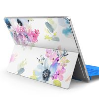 igsticker Ultra Thin Premium Protective Back Stickers Skins Universal Tablet Decal Cover for Microsoft Surface Pro 4/ Pro 2017/ Pro 6(2018) 011110 Flower　Watercolor　Colorful