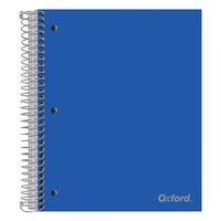 Oxford 3-Subject Poly Notebook, 8-1/2" x 10-1/2", Wide Rule, 150 Sheets, 3 Poly Divider Pockets (10585)