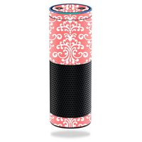 MightySkins Skin Compatible with Amazon Echo - Coral Damask | Protective, Durable, and Unique Vinyl Decal wrap Cover | Easy to Apply, Remove, and Change Styles | Made in The USA