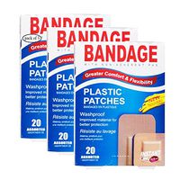 Purest Instant Aid Plastic Patches (20 in 1 Pack) (Pack of 3)