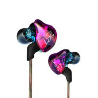 Heavy Bass Headphones Balanced Armature + Dynamic Hybrid Driver 3.5mm Headsets Detachable Cable Hi-Fi in Ear Sports Earbuds Noise Cancelling Earphones (ZST Headphones Dazzle Color no Microphone)