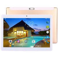 10 inch Tablet PC Quad Core Unlocked Dual SIM 3G Android Phablet 10.1" IPS 2.5D Screen 32GB Built-in WiFi GPS (Gold)