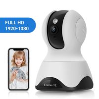Home Security Camera, Enow-YL Baby Monitor Wireless Pet IP Camera 1080P HD Indoor  Wifi Dome Camera with Motion Detection Night Vision 2 Way Audio Cloud Service, Work with Alexa (White)