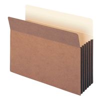 Smead File Pocket with Fully-Lined Gusset, Straight-Cut Tab, 5-1/4" Expansion, Letter Size, Redrope, 10 per Box (73274)