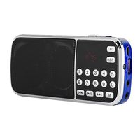 Mini USB FM Radio, Portable Radio Speaker 78-108MHz Stereo Audio Player High Sensitivity Noise Cancelling Digital TF Card Radio for Home, Wonderful Gift(Blue)