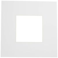 8x8 Polar White / Porcelain Custom Mat for Picture Frame with 4x4 opening size (Mat Only, Frame NOT Included)
