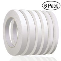 236 Yards Double Sided Tape, Aniann 6 Rolls Heavy Duty Adhesive Sticky Tape Two Sided Tapes for Scrapbooking, Card Making, Gift Wrapping, Arts & Crafts ((1/4", 1/3", 1/2" x 36m/39.4 Yards)