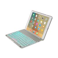 iPad Air 2 Backlit Keyboard Case,TechCode Protective 7 Colors Folio LED Backlit Smart Slim Colorful Bluetooth Keyboard Case With Executive Multi Function Case Cover