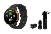 Polar Ignite Waterproof GPS Fitness Watch with Advanced Wrist-Based Heart Rate with Included Wearable4U Power Pack Bundle (M/L (155-210 mm), Black/Copper)