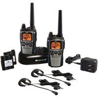 MIDLAND GXT860VP4 36-Mile GMRS Radio Pair Pack with Drop-in Charger, Rechargeable Batteries & Headsets Computer, Electronics