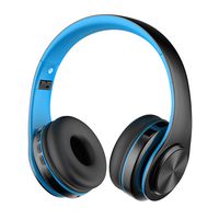 Alitoo Wireless Headphones,Bluetooth Foldable Headphones with Microphone,Over Ear Stereo Headsets Compatible with Smartphones,Tablets,PC, Laptops,Smart TV (Black&Blue)