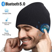 Bluetooth Beanie, Mens Gifts, Bluetooth Hat, Bluetooth Beanie Hat with Bluetooth 5.0, Built-in Stereo Mic, Fit for Outdoor Sports, Washable, Gifts for Men Women, Christmas Thanksgiving Day Birthday