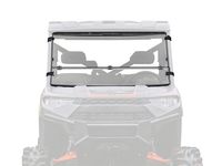 SuperATV Heavy Duty Flip/Fold Down 3-IN-1 Windshield for Polaris Ranger Full Size XP 1000 / Crew/Diesel (2015+) - Clear Scratch Resistant (Hard Coated)