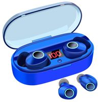 True Wireless Earbuds, 20H Playtime, Bluetooth Headphones 5.0 Mini Stereo Headset with Microphone, IPX5 Sweatproof, Hi-Fi Sound, Volume Control, in Ear Sport Earphones with Portable Charging Box/Case