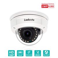 lookcctv 2MP POE IP Dome Security Indoor Camera, 2.8-12mm Varifocal Lens 1080P Vandal-Proof Waterproof Camera, CCTV Network Home Metal Surveillance Cameras 45ft Night Vision,Support ONVIF
