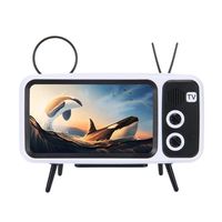 KOBWA Retro TV Bluetooth Speaker, Portable Bluetooth Speaker with Phone Stand Holder, AUX FM Bluetooth Optional, 3D Stereo Sound Quality, 32.8ft Wireless Range Bluetooth 4.2 - Creative Gift