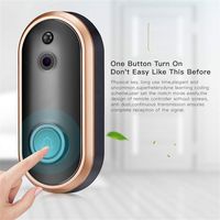 Voberry 1080P Smart Wifi Home Security System Doorbell Wireless Ring Video Phone Camera Chime Night Vision (Black)