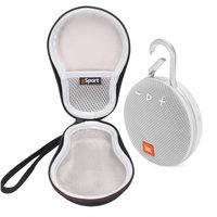 JBL Clip 3 IPX7 Waterproof Portable Bluetooth Speaker On-The-Go Bundle with gSport Deluxe Travel Case (White)