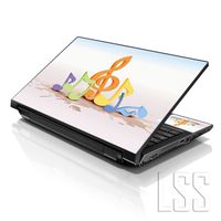 LSS 15 15.6 inch Laptop Notebook Skin Sticker Cover Art Decal Fits 13.3" 14" 15.6" 16" HP Dell Lenovo Apple Asus Acer Compaq (Free 2 Wrist Pad Included) Musical Notes