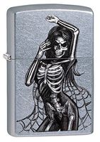 Zippo Personalized Message Engraved on Backside Customized Skeleton Lady Windproof Lighter