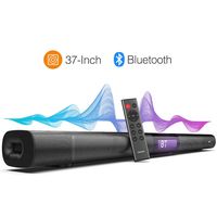 TENKER Soundbar for TV, 37-inch 4 Speakers Wired and Wireless Bluetooth 2-Channel Optical Soundbar, Home Theater Speakers for TV (Surround Sound, Remote Control, Wall Mountable)