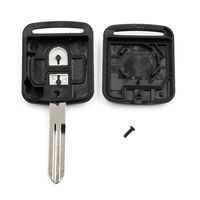 uxcell New 2 Buttons Uncut Key Fob Remote Control Case Shell Replacement for Nissan Cabster Micra K12 Navara Note E11 Patrol Qashqai J10