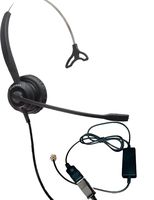 XS 820 Headset Bundle with Ergonomic Telephone Cable | for RJ9 Phones with Headset Port - VoIP, IP, Digital Phones: Cisco, Mitel, ShoreTel, Aastra, Toshiba, Nortel, Meridian, Yealink, NEC, Allworx