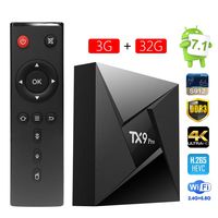 TX9 Pro Android TV Box Amlogic S912 Octa Core 3GB/32GB Android 7.1 Smart TV Box 2.4G/5.8G Dual Band WiFi Bluetooth 4.0 DLNA AirPlay H.265 4K HDMI Streaming Media Player