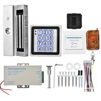 RFID Card c,065 Square RFID Door Access Control System Kit With Magnetic Lock Remote Control Exit Button