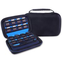 Litcase Carrying Case for New Nintendo 2DS XL and New 3DS XL, 16 Game Card Holders, with Carry Handle - Blue