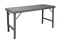 Durham 14 Gauge Steel Ergonomic Folding Leg Style Work Bench with Steel Top, WBF-3660-95